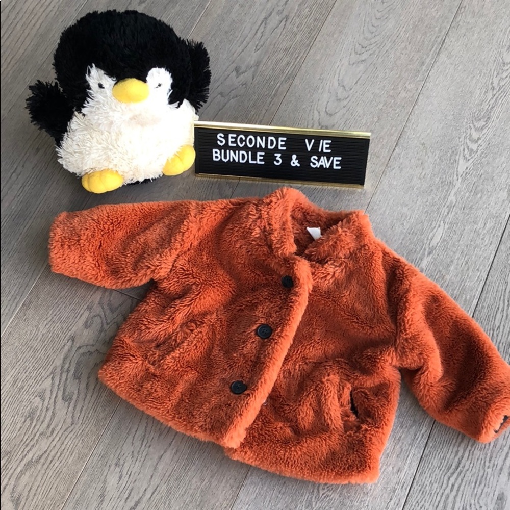 Toddler girl fuzzy coat